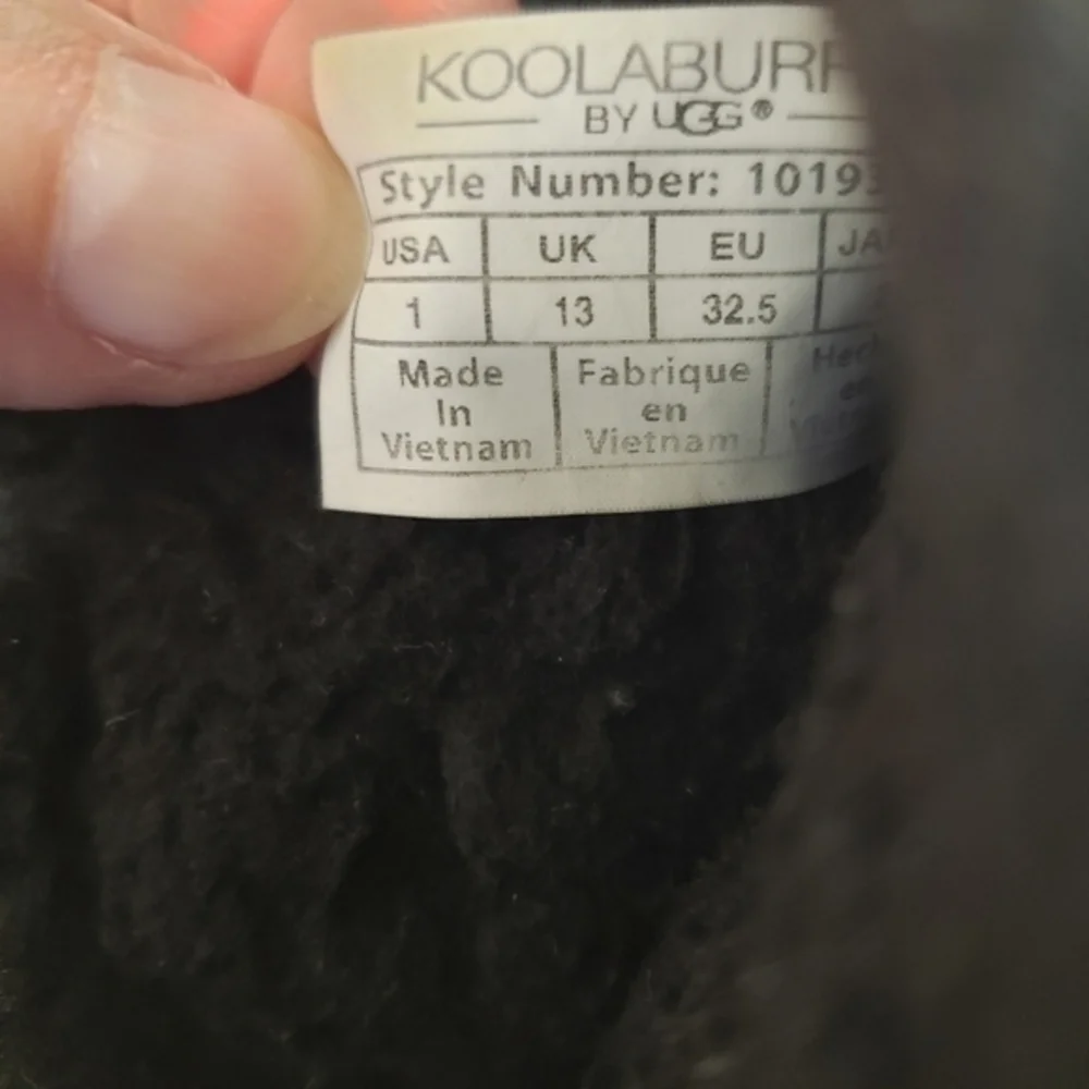 Koolaburra by Ugg Child Size 1 Victoria Short Boots Black Bows 1019372 Pre-owned